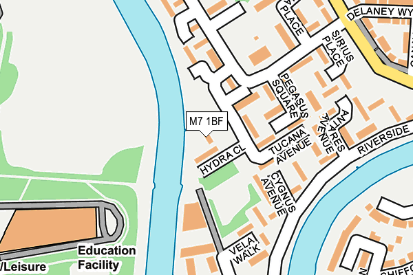 M7 1BF map - OS OpenMap – Local (Ordnance Survey)