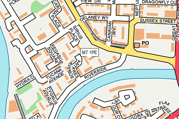 M7 1PE map - OS OpenMap – Local (Ordnance Survey) M7 1PE map - OS OpenMap – Local (Ordnance Survey)