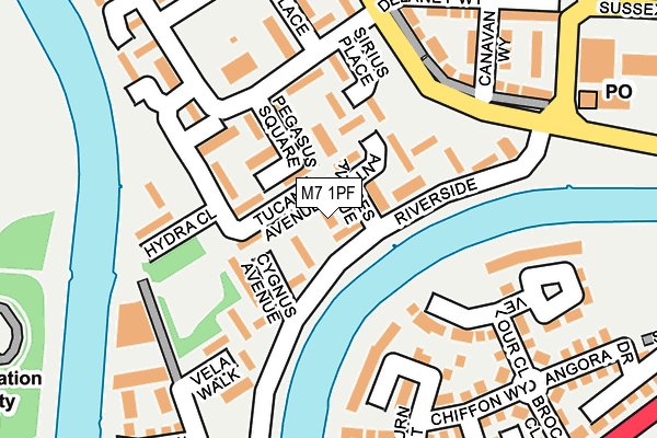 M7 1PF map - OS OpenMap – Local (Ordnance Survey)