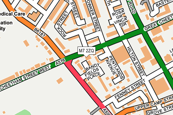 M7 2ZQ map - OS OpenMap – Local (Ordnance Survey) M7 2ZQ map - OS OpenMap – Local (Ordnance Survey)