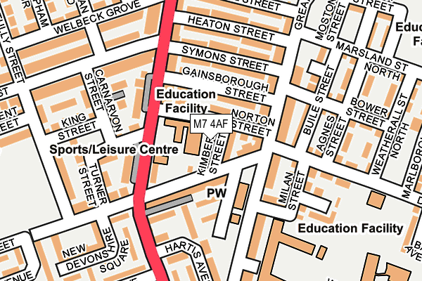 M7 4AF map - OS OpenMap – Local (Ordnance Survey) M7 4AF map - OS OpenMap – Local (Ordnance Survey)
