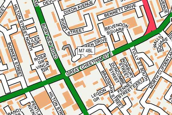 M7 4BL map - OS OpenMap – Local (Ordnance Survey) M7 4BL map - OS OpenMap – Local (Ordnance Survey)