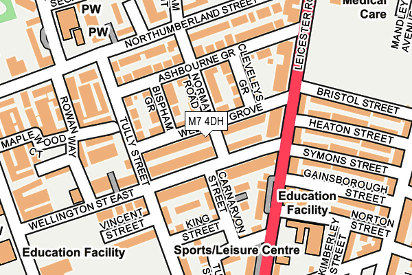 M7 4DH map - OS OpenMap – Local (Ordnance Survey) M7 4DH map - OS OpenMap – Local (Ordnance Survey)