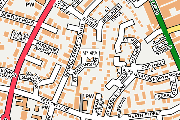 M7 4FA map - OS OpenMap – Local (Ordnance Survey) M7 4FA map - OS OpenMap – Local (Ordnance Survey)