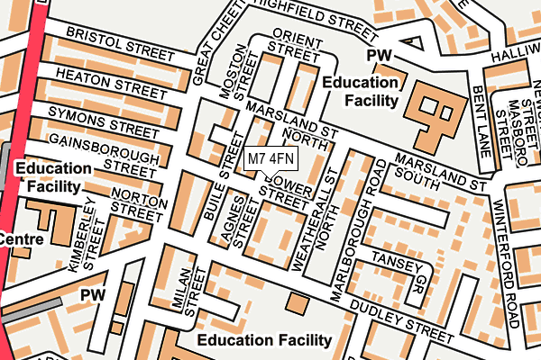 M7 4FN map - OS OpenMap – Local (Ordnance Survey) M7 4FN map - OS OpenMap – Local (Ordnance Survey)