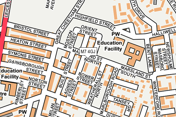 M7 4GJ map - OS OpenMap – Local (Ordnance Survey) M7 4GJ map - OS OpenMap – Local (Ordnance Survey)