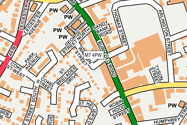 M7 4PW map - OS OpenMap – Local (Ordnance Survey) M7 4PW map - OS OpenMap – Local (Ordnance Survey)