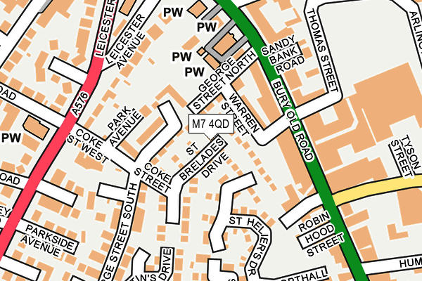 M7 4QD map - OS OpenMap – Local (Ordnance Survey) M7 4QD map - OS OpenMap – Local (Ordnance Survey)