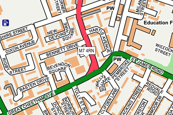 M7 4RN map - OS OpenMap – Local (Ordnance Survey) M7 4RN map - OS OpenMap – Local (Ordnance Survey)