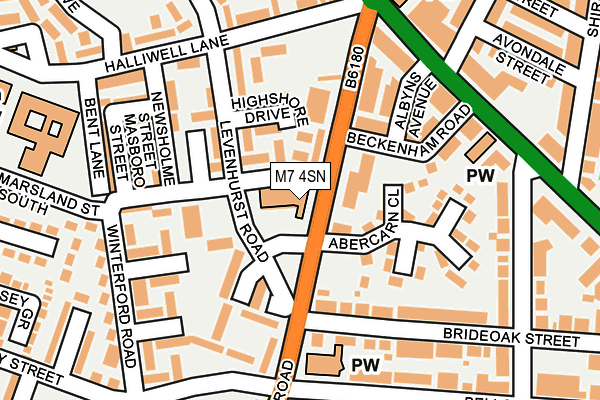 M7 4SN map - OS OpenMap – Local (Ordnance Survey) M7 4SN map - OS OpenMap – Local (Ordnance Survey)