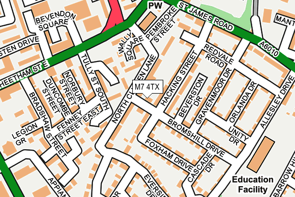 M7 4TX map - OS OpenMap – Local (Ordnance Survey) M7 4TX map - OS OpenMap – Local (Ordnance Survey)