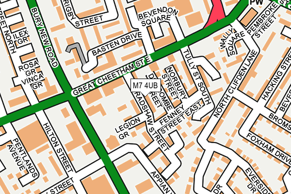 M7 4UB map - OS OpenMap – Local (Ordnance Survey) M7 4UB map - OS OpenMap – Local (Ordnance Survey)