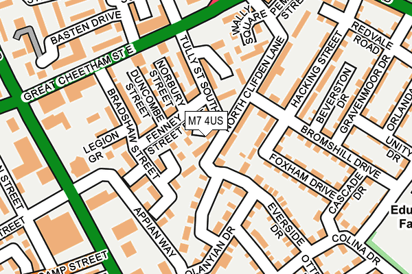 M7 4US map - OS OpenMap – Local (Ordnance Survey) M7 4US map - OS OpenMap – Local (Ordnance Survey)