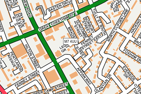 M7 4UU map - OS OpenMap – Local (Ordnance Survey) M7 4UU map - OS OpenMap – Local (Ordnance Survey)
