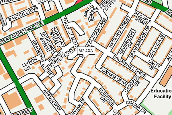 M7 4XA map - OS OpenMap – Local (Ordnance Survey) M7 4XA map - OS OpenMap – Local (Ordnance Survey)