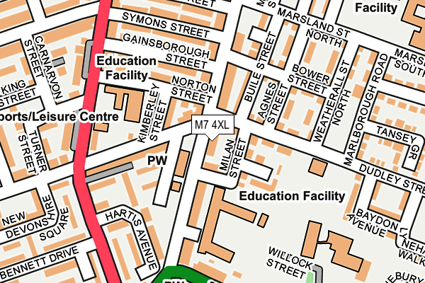 M7 4XL map - OS OpenMap – Local (Ordnance Survey) M7 4XL map - OS OpenMap – Local (Ordnance Survey)