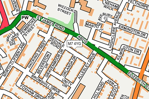 M7 4YG map - OS OpenMap – Local (Ordnance Survey) M7 4YG map - OS OpenMap – Local (Ordnance Survey)