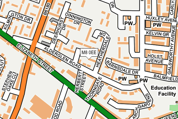 M8 0EE map - OS OpenMap – Local (Ordnance Survey) M8 0EE map - OS OpenMap – Local (Ordnance Survey)