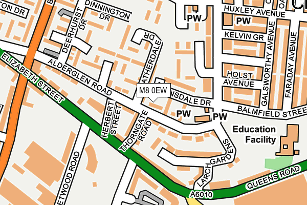 M8 0EW map - OS OpenMap – Local (Ordnance Survey) M8 0EW map - OS OpenMap – Local (Ordnance Survey)
