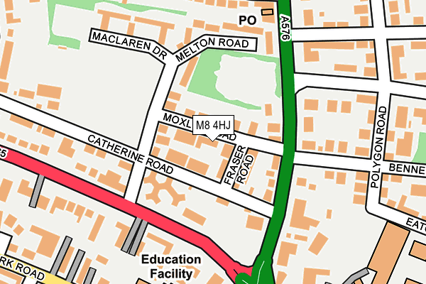 M8 4HJ map - OS OpenMap – Local (Ordnance Survey) M8 4HJ map - OS OpenMap – Local (Ordnance Survey)
