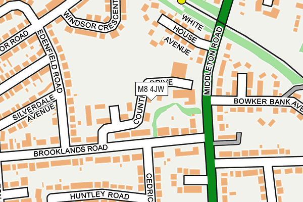 M8 4JW map - OS OpenMap – Local (Ordnance Survey) M8 4JW map - OS OpenMap – Local (Ordnance Survey)