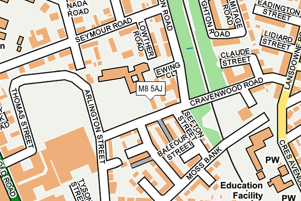 M8 5AJ map - OS OpenMap – Local (Ordnance Survey) M8 5AJ map - OS OpenMap – Local (Ordnance Survey)