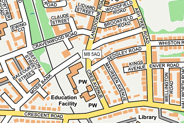 M8 5AQ map - OS OpenMap – Local (Ordnance Survey) M8 5AQ map - OS OpenMap – Local (Ordnance Survey)
