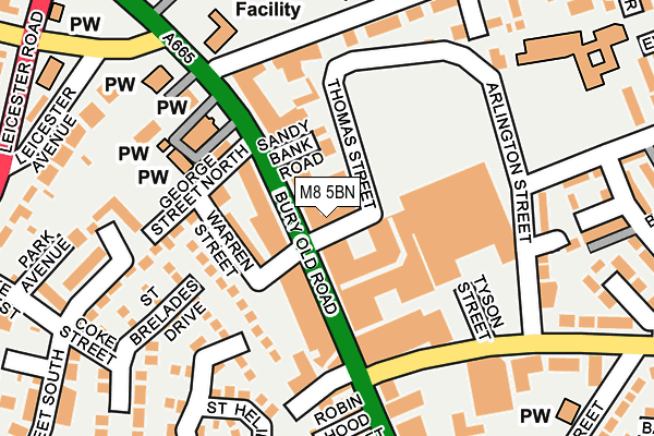 M8 5BN map - OS OpenMap – Local (Ordnance Survey) M8 5BN map - OS OpenMap – Local (Ordnance Survey)