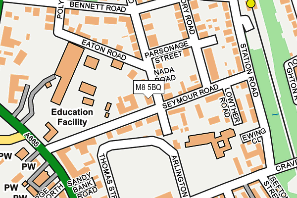 M8 5BQ map - OS OpenMap – Local (Ordnance Survey) M8 5BQ map - OS OpenMap – Local (Ordnance Survey)