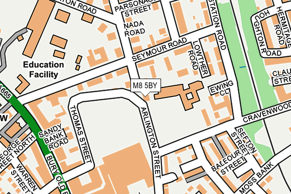M8 5BY map - OS OpenMap – Local (Ordnance Survey) M8 5BY map - OS OpenMap – Local (Ordnance Survey)