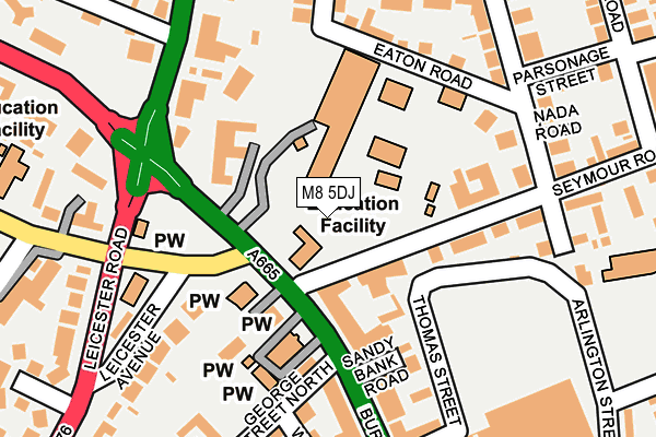 M8 5DJ map - OS OpenMap – Local (Ordnance Survey) M8 5DJ map - OS OpenMap – Local (Ordnance Survey)