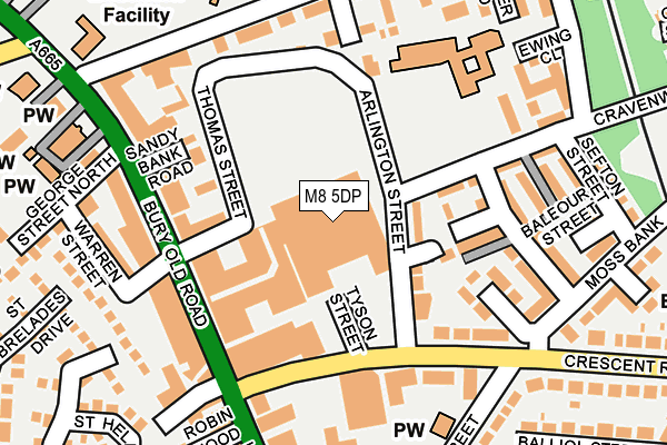 M8 5DP map - OS OpenMap – Local (Ordnance Survey) M8 5DP map - OS OpenMap – Local (Ordnance Survey)