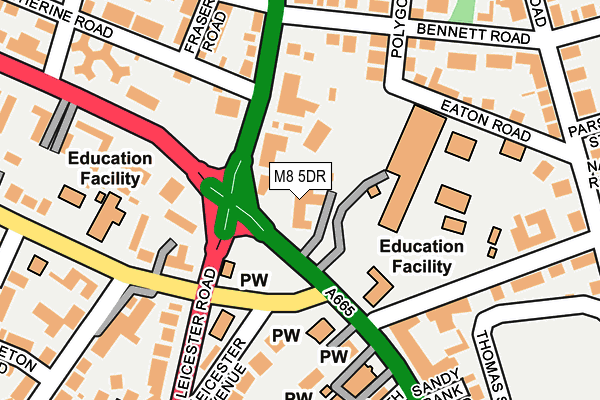 M8 5DR map - OS OpenMap – Local (Ordnance Survey) M8 5DR map - OS OpenMap – Local (Ordnance Survey)