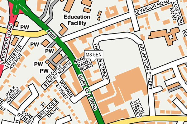 M8 5EN map - OS OpenMap – Local (Ordnance Survey) M8 5EN map - OS OpenMap – Local (Ordnance Survey)