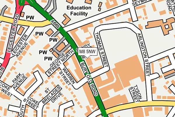 M8 5NW map - OS OpenMap – Local (Ordnance Survey) M8 5NW map - OS OpenMap – Local (Ordnance Survey)