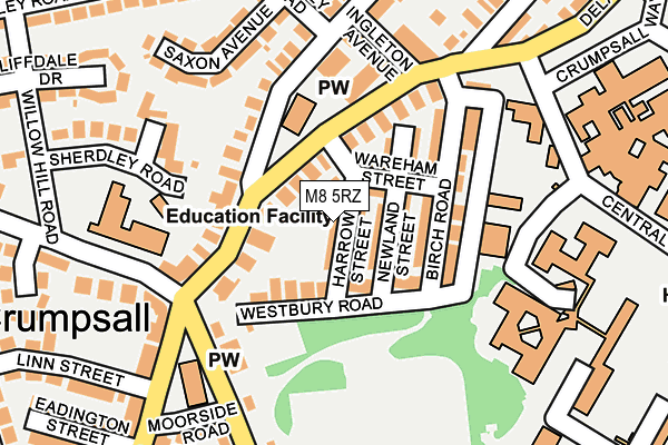 M8 5RZ map - OS OpenMap – Local (Ordnance Survey) M8 5RZ map - OS OpenMap – Local (Ordnance Survey)