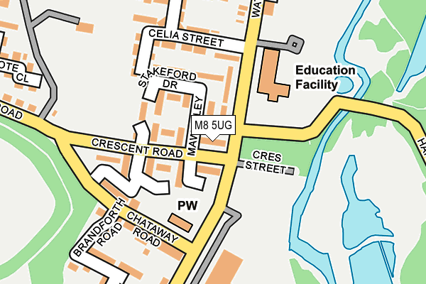 M8 5UG map - OS OpenMap – Local (Ordnance Survey) M8 5UG map - OS OpenMap – Local (Ordnance Survey)