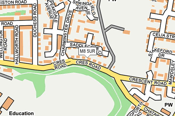 M8 5UR map - OS OpenMap – Local (Ordnance Survey) M8 5UR map - OS OpenMap – Local (Ordnance Survey)