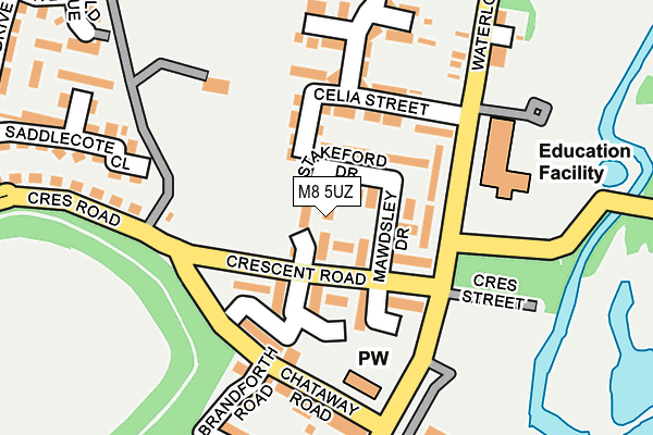M8 5UZ map - OS OpenMap – Local (Ordnance Survey) M8 5UZ map - OS OpenMap – Local (Ordnance Survey)