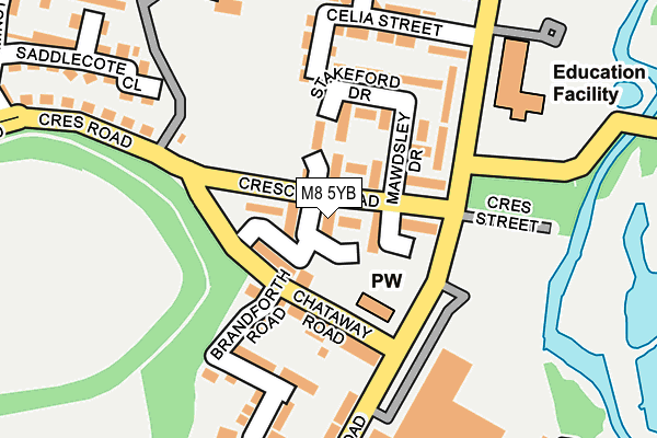 M8 5YB map - OS OpenMap – Local (Ordnance Survey) M8 5YB map - OS OpenMap – Local (Ordnance Survey)