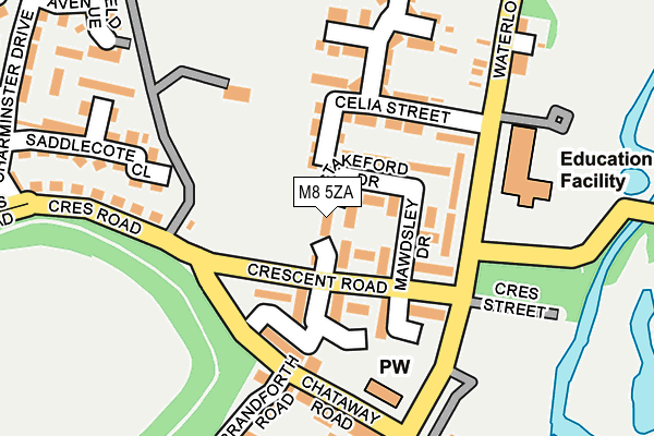 M8 5ZA map - OS OpenMap – Local (Ordnance Survey) M8 5ZA map - OS OpenMap – Local (Ordnance Survey)