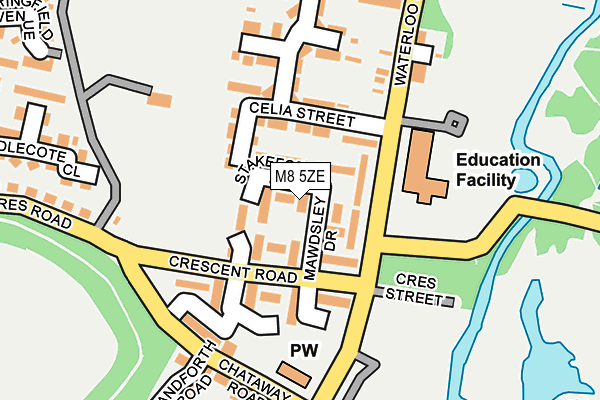 M8 5ZE map - OS OpenMap – Local (Ordnance Survey) M8 5ZE map - OS OpenMap – Local (Ordnance Survey)