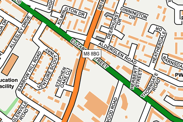 M8 8BG map - OS OpenMap – Local (Ordnance Survey) M8 8BG map - OS OpenMap – Local (Ordnance Survey)