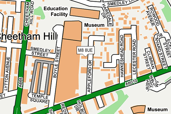 M8 8UE map - OS OpenMap – Local (Ordnance Survey) M8 8UE map - OS OpenMap – Local (Ordnance Survey)