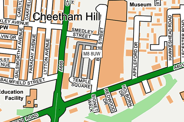 M8 8UW map - OS OpenMap – Local (Ordnance Survey) M8 8UW map - OS OpenMap – Local (Ordnance Survey)