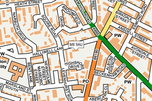 M8 9AU map - OS OpenMap – Local (Ordnance Survey) M8 9AU map - OS OpenMap – Local (Ordnance Survey)