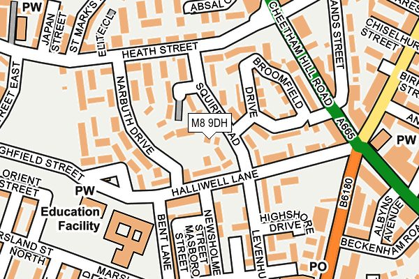 M8 9DH map - OS OpenMap – Local (Ordnance Survey) M8 9DH map - OS OpenMap – Local (Ordnance Survey)