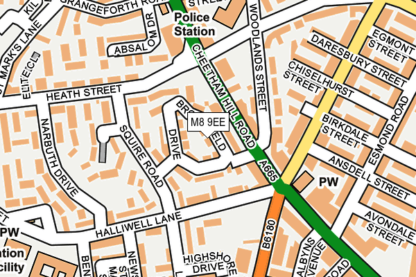 M8 9EE map - OS OpenMap – Local (Ordnance Survey) M8 9EE map - OS OpenMap – Local (Ordnance Survey)