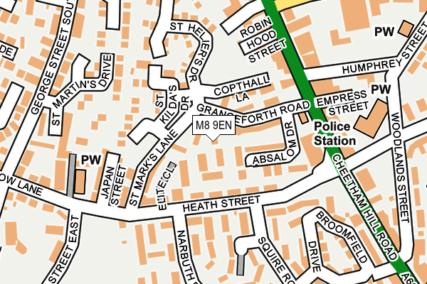 M8 9EN map - OS OpenMap – Local (Ordnance Survey) M8 9EN map - OS OpenMap – Local (Ordnance Survey)