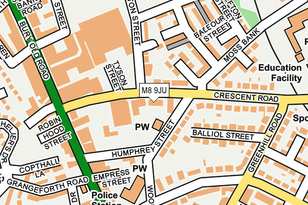 M8 9JU map - OS OpenMap – Local (Ordnance Survey) M8 9JU map - OS OpenMap – Local (Ordnance Survey)
